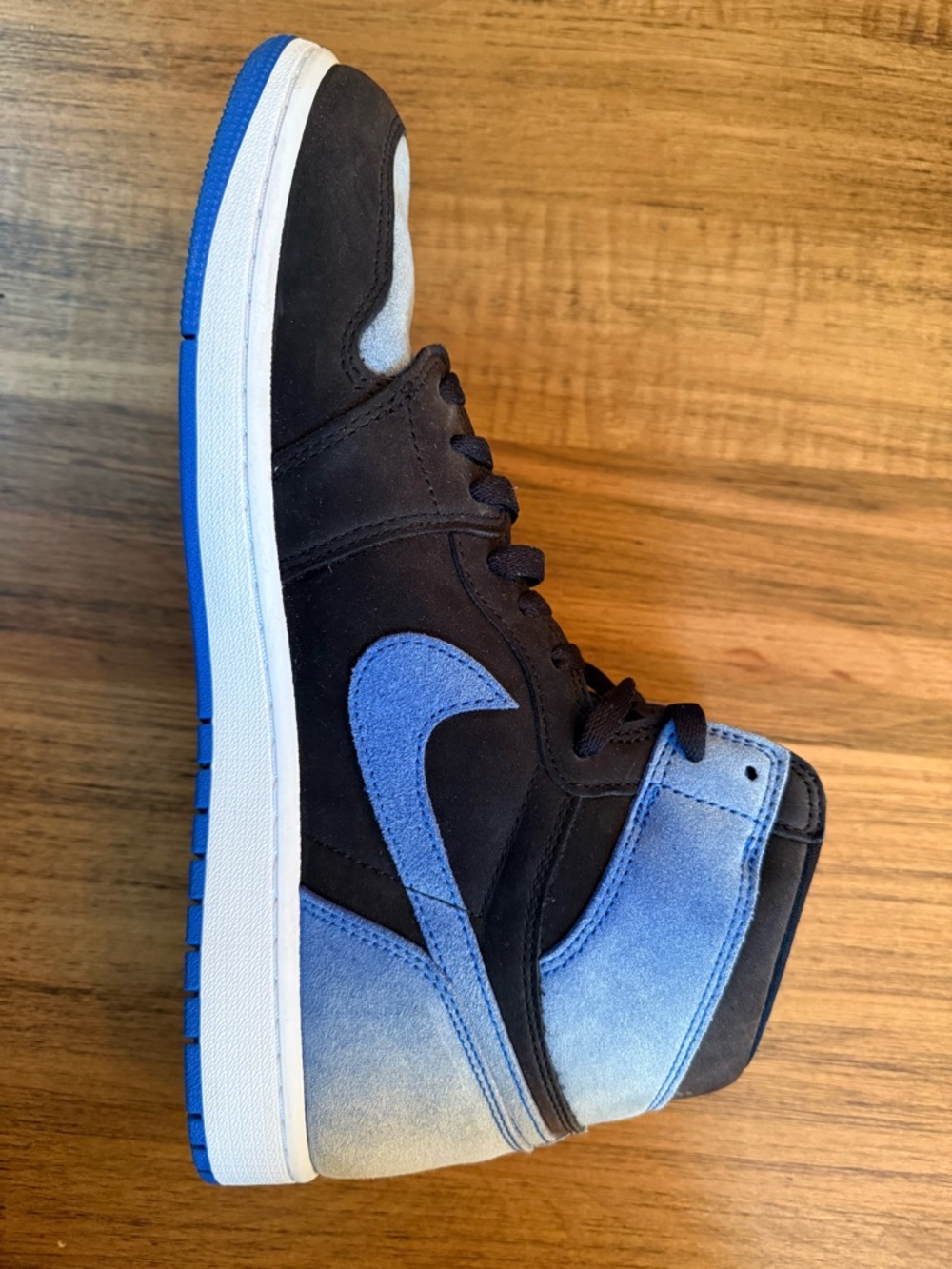 Nike Jordan 1 - Black & Blue Suede - size 13